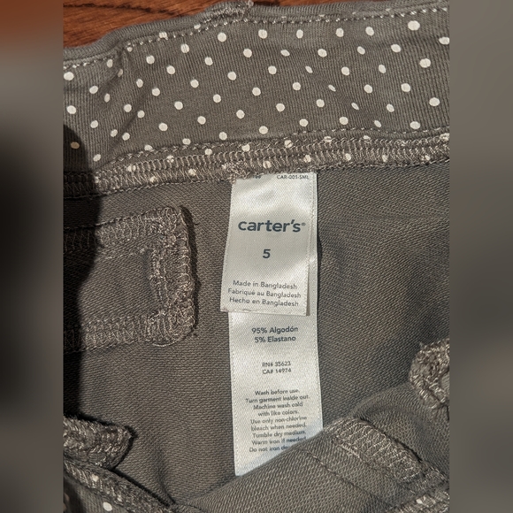 Carter's Size 5 Kids Pants New without tags - Picture 3 of 5